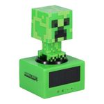 Paladone Minecraft Creeper Icon Alarm Clock - Glow Mode - Battery Operated Alarm Clock for Kids, S