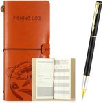 Glenmal Fishing Log Book with Pen Fishing Journal Notebook Pocket Fishing Gifts for Men Designed for Fishermen to Record Fishing Details Gifts for Men Dad Husband Fathers Day Birthday Gift, 96 Pages