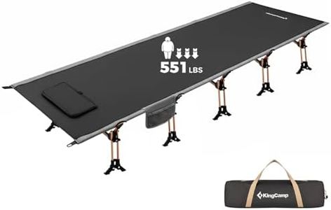 KingCamp Cots Ultralight Sleeping Cots Oversized Folding Camping Cots for Adults Extra Wide Sleeping Cots for Adults Portable Cot for Outdoors Travel Backpack Cot Foldable Camping Bed Cots