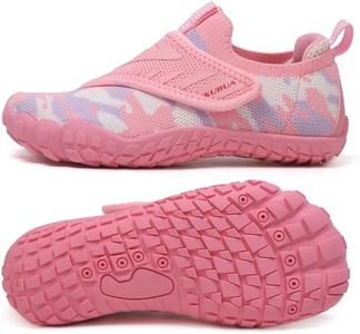 KUBUA Kids Hiking Water Shoes Boys Girls Barefoot Shoes Multifunctional Tennis Sneakers Toddler Little Big Kid Pink 11 Littlle Kid