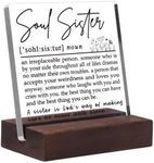 Soul Sister Gifts for Women Friends, Birthday Gifts Idea for Soul Sister, Best Friends, BFF, Her, Friendship Gifts for Soul Sisters Definition Acrylic Plaque Home Desk Signs