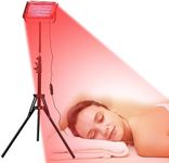 Red Light Lamp, 660nm 850nm infrared light lamp with Stand, LED Red Light with Timer for Face, Skin, Neck,Hands (Red1)