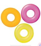 KidsZeeNie®Neon Frost 91Cm Matte Inflatable Swimming Rings Floater for Summer Fun |Swimming Ring Tube for Kids Boys,Girls,Adult|Circle Float Swim Tube for Pool Party, Lake, Beach(Pack of 3)