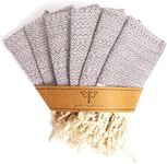 SMYRNA TURKISH COTTON Wash Cloths Pack of 6 | 12"x17" | Versatile Bath Towels for Bathroom, Hotel, SPA, Gym | Soft, Absorbent, Prewashed and Quick Dry Turkish Hand Towels, Blush Pink