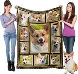 Corgi Blanket for Kids Boys Girls, Corgi Gifts for Corgi Dog Lover, Super Soft Fuzzy Dog Throw Blanket Corgis Print Plush Gift for Birthday Christmas 50x60inch
