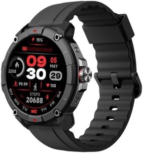 Smart Goat Smart Watch with Alexa, Bluetooth Calling,1.38” Touch Screen,100+ Sports Modes, Waterproof, Fitness Tracker, SPO2, Sleep Pedometer Monitor Watch for Android & iOS (Aqua Black)
