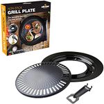 Milestone Camping 63959 Non-Stick Grill Plate/Includes Drip Pan and Bottle Opener Handle/Suitable for Electric and Gas Stoves/Ideal for BBQs, Picnics, Parties