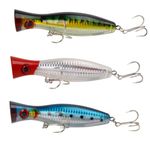 Changyeah 3 pcs Mix Color Fishing Lures Saltwater Fishing Lures Tuna Fishing Hard Lures Floating Lure with Sharp Treble Hooks Plug Trout Walleye Salmon for Saltwater Freshwater