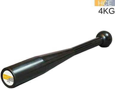 HCE 4KG Indian Club Bell - Unbreakable Exercise Bat - Premium Quality Steel Club Bell Swings - Pro-Grade Indestructible Indian Bell for CrossFit,Muscle Rehab,Arm Strength Training, Fitness (4kg)