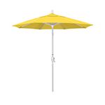 California Umbrella GSPT758170-F25 7.5' Round Market Umbrella, White Pole, Olefin Lemon