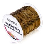 Jewelry Wire for Jewelry Making, Anezus Craft Wire Tarnish Resistant Copper Beading Wire for Jewelry Making Supplies and Crafting (Antique Bronze, 20 Gauge)