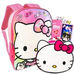 Hello Kitty Backpack with Lunch Box Set - Bundle with 15” Hello Kitty Backpack, Lunch Bag, Stickers, More | Hello Kitty Backpack for School