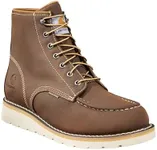 Carhartt Men's 6 Inch Waterproof Wedge Steel Toe Work Boot, Brown Oil Tanned, 9.5