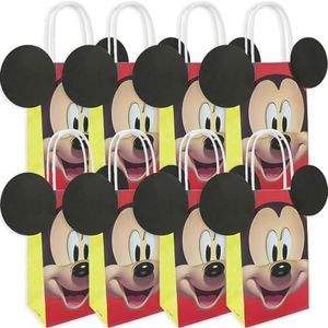 Amscan Mickey Mouse Forever Create Your Own Paper Kraft Bags (Pack of 8)