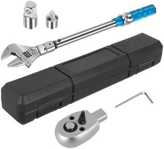 Adjustable Torque Wrench, Open End Torque Wrench 5-60 NM Exchangeable Spanner Heads Flexible Easy to Use Adjustable Torque Wrench Precise Torque Suitable for Car