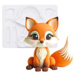 Fondant Mould Silicone Fox Woodland Animal Cake Topper 3.1 Inches Tall