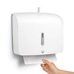 AMJ Wall Mounted ABS Toilet Paper Holder Bathroom Hand Towel Dispenser Tissue Box Acrylic Toilet Paper Holder (Lid Included) (2)