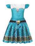 AmzBarley Princess Dress Merida Girls Costume Birthday Party Fancy Set Halloween Outfits Clothes for Little Girls 4-5T