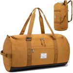 Lyweem Sports Gym Bag Men - Large 60L Travel Duffle Bag with Shoe Compartment Women, Weekender Backpack, Overnight Duffel Bag, Brown