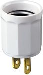 Leviton 61-W Lampholder Adapter Plug Wht, No Size, White