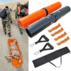Bayattoo Hunter Dragging Mat Game Drag Sleds - Heavy-Duty Tear-Resistant Game Hauler for Hunting with Ropes and Handles, Portable and Durable Outdoor Gear (2 Set)