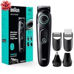 Braun All-in-One Style Kit Series 3 3450, 5-in-1 Trimmer for Men with Beard Trimmer, Ear & Nose Trimmer, Hair Clippers & More, Ultra-Sharp Blade, 40 Length Settings and Washable