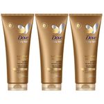 Dove Summer Revived Medium to Dark Gradual Tanning Lotion For a Sun-Kissed Glow Self Tan Body Lotion Tanning Lotion For All Skin Types 200ml, Pack of 3