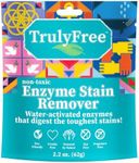 Truly Free Enzyme Laundry Stain Remover - Natural Laundry Detergent Booster for Blood, Grass, Pet Urine & Odor - Biological Washing Powder for Clothes, Couch Fabric (50 Scoops)