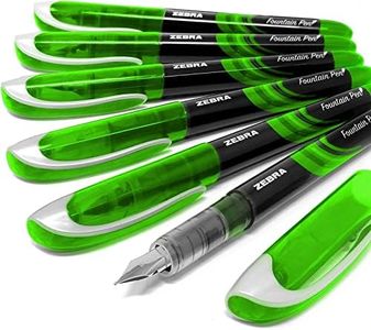Zebra Fuente – Penna stilografica usa e getta – Green Ink – Confezione da 6