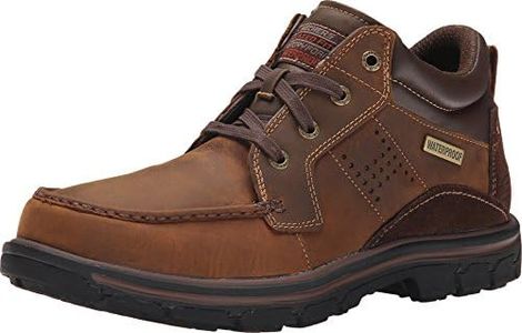 Skechers Men's Segment Melego Ankle Bootie Boot, Dark Brown, 11 Wide