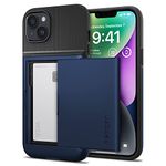 Spigen Slim Armor CS Back Cover Case Compatible with iPhone 14 (TPU + Poly Carbonate | Navy Blue)