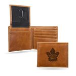 NHL Rico Industries Laser Engraved Billfold Wallet, Toronto Maple Leafs, 3.5 x 4.25-inches