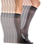 Silkies Ultra Knee Hi's with Energizing Support (6 Pair Pack) - Queen Size - Jet Black