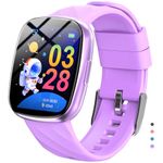 Ucani Kids Smart Watch 6-16 Years - IP68 Waterproof Fitness Tracker, 1.75" Touch Screen, Heart Rate & Sleep Monitor, 100+ Sports Modes, Gift for Girls Boys (Bright Purple)