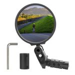 Arkham Bike Mirror for Handlebars, 360° Rotating Bar End Rearview Bike Mirror, Universal for Left and Right 0.58-0.9” Handlebars Ebike Mountain Bike (1 Piece)