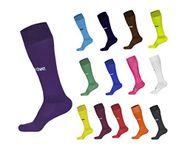 Grip Active Softer Long Socks Unisex Football GAA Gaelic Training Running –Tennis – Netball - Cycling - Volleyball Sports Outdoor Hockey - Rugby - Soccer (Medium/UK 5-8/EU 40.5-42, Purple)