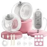 Saglve Electric Breast Pump, 80g Wearable Pump with 4 Modes 12 Levels 300mmHg Suction, Rechargeable Portable Hands Free Breast Pump 21/24mm Flange for New Nursing Moms at Home On The GO