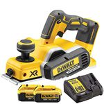 Dewalt DCP580N 18V XR Brushless 82mm Planer with 2 x 5.0Ah DCB184 Batteries & Charger