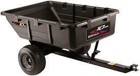 Brinly PCT-101BHC-A2 10 cu.ft. 650lb Heavy Duty Tow-Behind Poly Utility Cart & Dump Trailer with Compression Molded Bed & Built-in Zerk Fitting Wheel Bearings