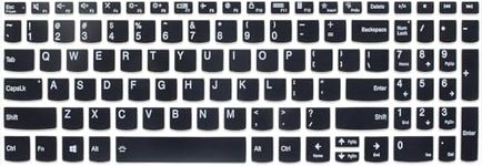 Capsa Keyboard Cover for2023 2022 2021 New Lenovo Ideapad 3 15.6 17.3, New Lenovo Ideapad 5 15.6, Lenovo Ideapad Slim 7 7i 15 15.6, Flex 5 15 Laptop - Black