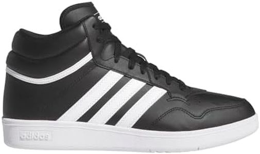 adidas Unisex Hoops 4.0 Mid Top Basketball Shoes Sneaker, Black/White/Black, 10.5 US Men