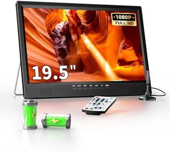 NORTHING 19.5 Inch Portable TV for Indoor Outdoor,Full HD 1080P Portable TV for Camping, 8000mAH Built-in Power Operated TV, Antenna/HDMI/USB/AV Input, Small T V for Kitchen Patio Camping RV Boat Car