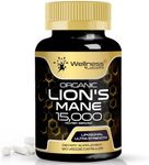 Lions Mane Supplement Capsules - 120 Count - Mushroom Supplement, Brain Supplements for Memory and Focus, Lion's Mane Mushroom Capsules Organic - Cognitive and Immune Support, Focus Supplement