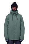 686 Men's Foundation Insulated Jacket - Breathable Thermal Clothing with Hood - Water & Weather Resistant - Cypress Green, Large