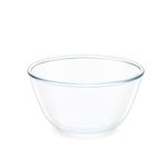 Borosil 2.5 L Serving & Mixing Borosilicate Glass Bowl | Multipurpose Round Bowl for Kitchen & Dinning | Transparent Bowl for Mixing Dough, Salad, Cake Batter, Pasta | Microwave & Dishwasher Safe