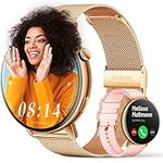 Smart Watches for Women Call and Text Message -1.32" HD Bluetooth Ladies Fitness Watches,Waterproof Sports Smart Watches Womens with Heart Rate Blood Pressure Sleep Monitor Compatible for IOS Android