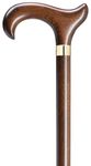 Men Extra Tall Stylish Walnut Finish Derby Cane -Affordable Gift! Item #DHAR-9764907