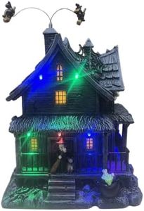 Haunted Hill Farm 36-in Animated LED Haunted House & Flying Witches Décor