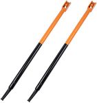 Iweshal Winch Bar, 2 Pack Combination Winch Bars with Square Head for Flatbed Trailer Winches and Trucks, Painted Combination Carbon-Steel Construction and No-Slip Handle Winch Bar (Black & Orange)