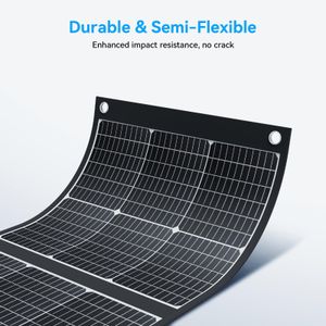 Ecosonique 300W Portable Solar Panel – Foldable Suitcase with Kickstands, Multi-Output for Power Stations, RVs, Camping